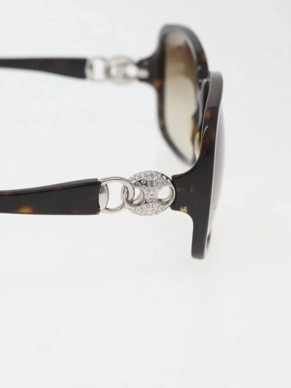 GUCCI Sunglasses plastic Brown Auth 155759